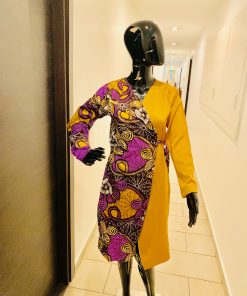 yellow pattern dress