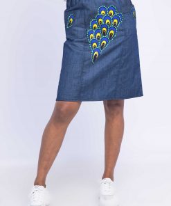 Shop African Denim Skirt
